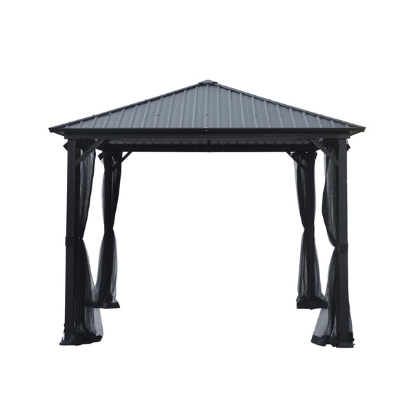 Gdf Studio Codie 10' X 10' Outdoor Modern Aluminum Hardtop Gazebo