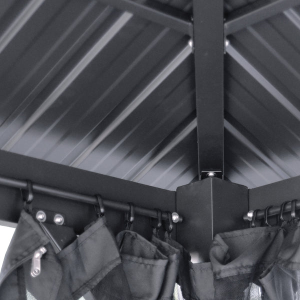 Gdf Studio Codie 10' X 10' Outdoor Modern Aluminum Hardtop Gazebo