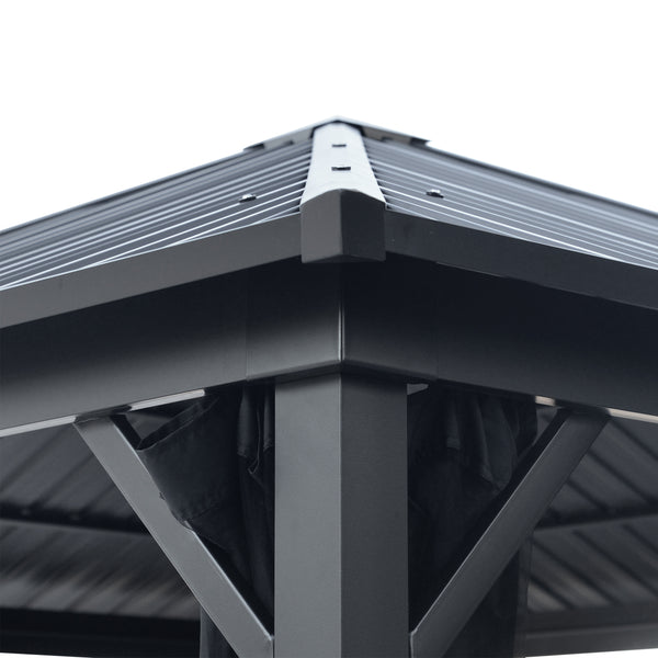 Gdf Studio Codie 10' X 10' Outdoor Modern Aluminum Hardtop Gazebo