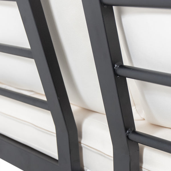 Gdf Studio Cody Outdoor Acacia Wood 5 Seater Sectional Sofa Set With Water Resistant Cushions Teak Black And Cream