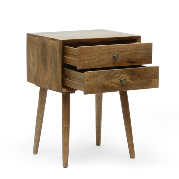 Gdf Studio Cohutta Chafin Mid-Century Modern Handcrafted Mango Wood Side Table Natural