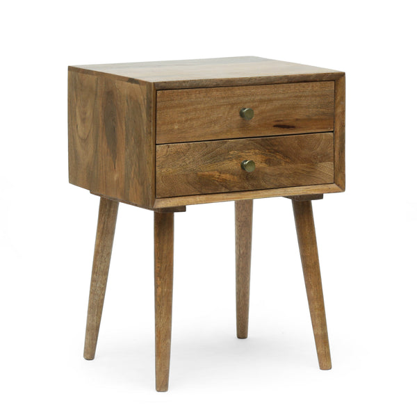 gdf studio Cohutta Chafin Mid-Century Modern Handcrafted Mango Wood Side Table Natural