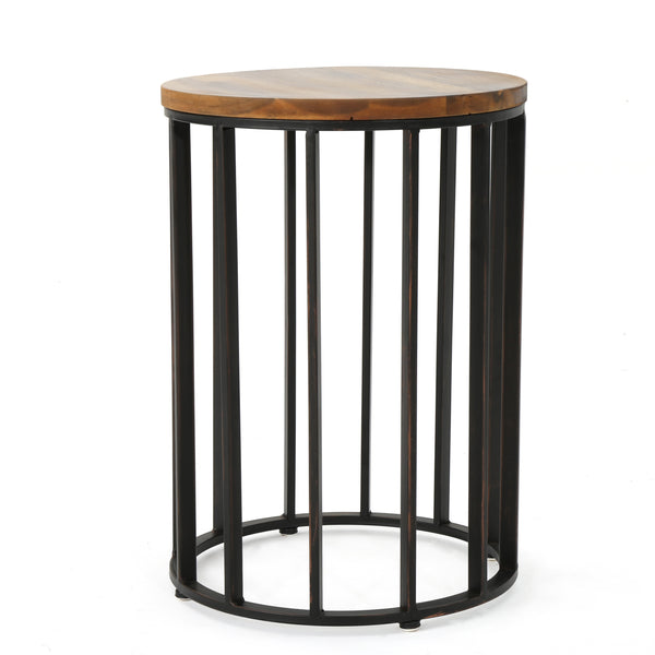 Gdf Studio Colburn Outdoor Natural Finished Acacia Wood 15-inch Accent Table