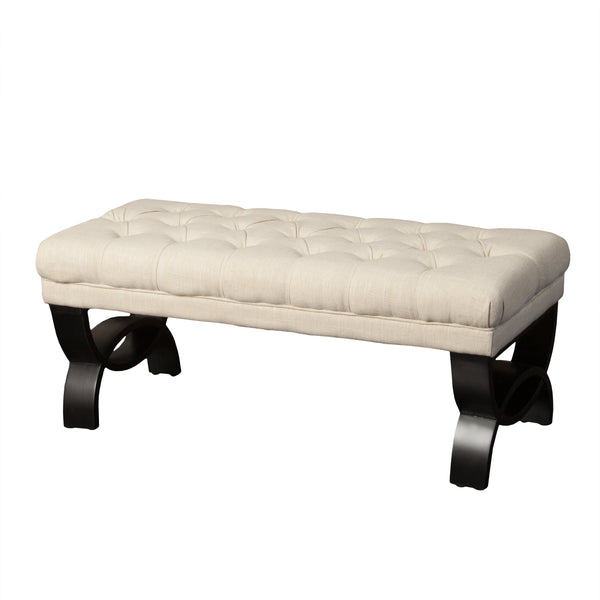 Gdf Studio Colette Contemporary Button Tufted Fabric Ottoman Bench