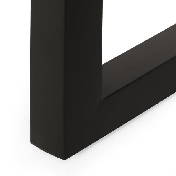 Gdf Studio Collinston Outdoor 40 000 BTU Fire Pit Dining Table With Tank Holder Antique Teak Black And Dark Gray