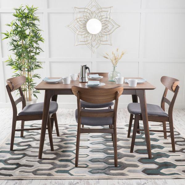 Gdf Studio Colonial Mid-Century Modern 5 Piece Dining Set