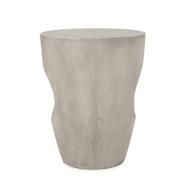 Gdf Studio Columbus Outdoor Contemporary Lightweight Concrete Accent Side Table