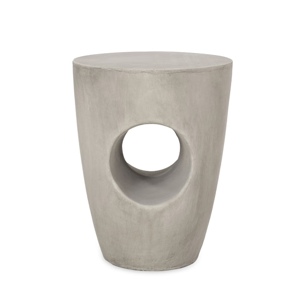 gdf studio Columbus Outdoor Contemporary Lightweight Concrete Accent Side Table