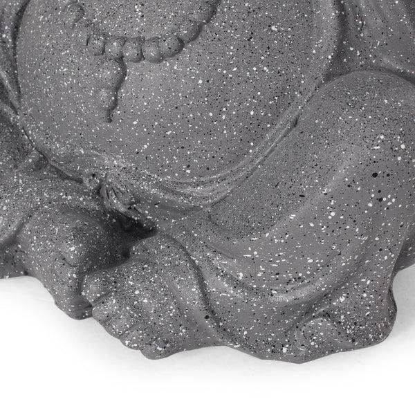 Gdf Studio Conneaut Outdoor Hear No Evil Monk Garden Statue Stone Gray