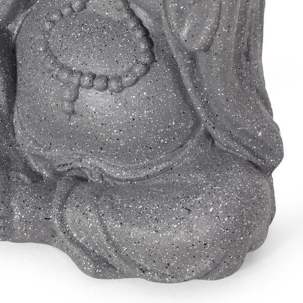 Gdf Studio Conneaut Outdoor Speak No Evil Monk Garden Statue Stone Gray