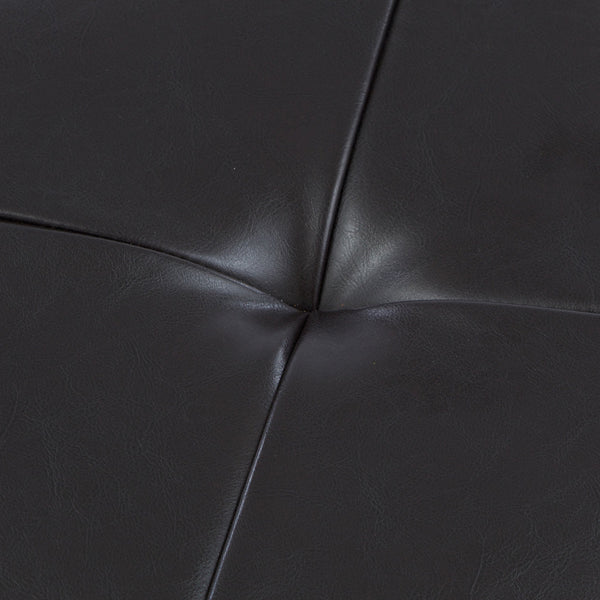 Gdf Studio Contemporary Rectangular Storage Ottoman Leather 2-Tray-Top Coffee Table