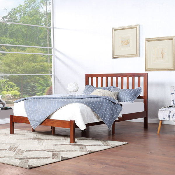 gdf studio Contessa Modern Farmhouse Acacia Wood Queen Bed Platform