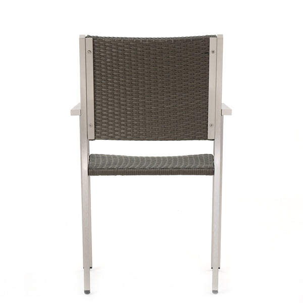 Gdf Studio Coral Bay Outdoor Glass Dining Set With Sofa Set Club Chairs & Lounges