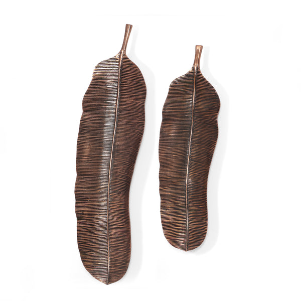 gdf studio Cordele Handcrafted Aluminum Leaf Wall Decor Set