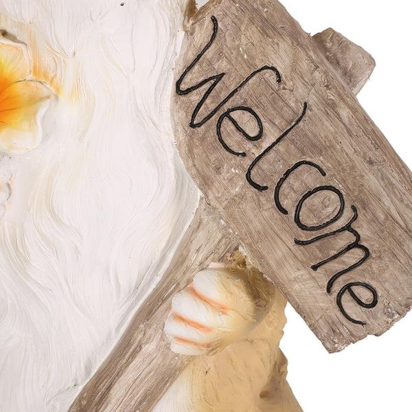 Gdf Studio Corneu Outdoor Rabbit Garden Statue White And Brown