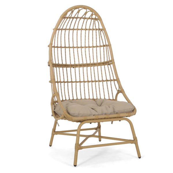 Gdf Studio Cortina Outdoor Wicker Basket Chair With Cushion