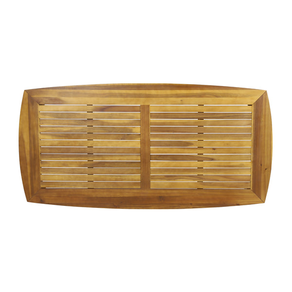 Gdf Studio Cote Teak Finish Acacia Wood Outdoor Dining Table