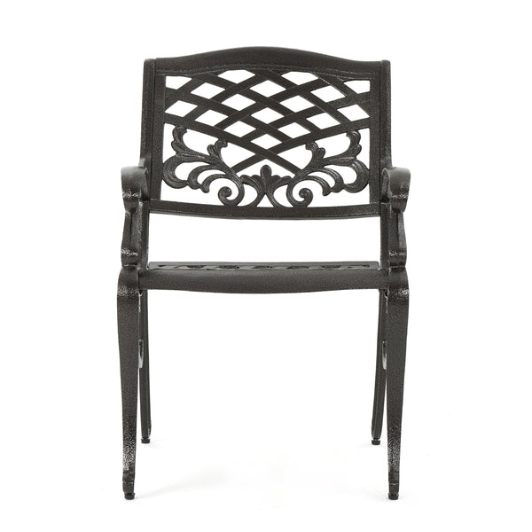 Gdf Studio Covington Outdoor Cast Aluminum Dining Chair (Set Of 2)
