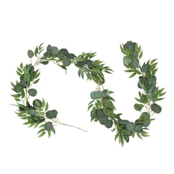 gdf studio Cragin 6.5-foot Eucalyptus Vine Artificial Silk Garland Green