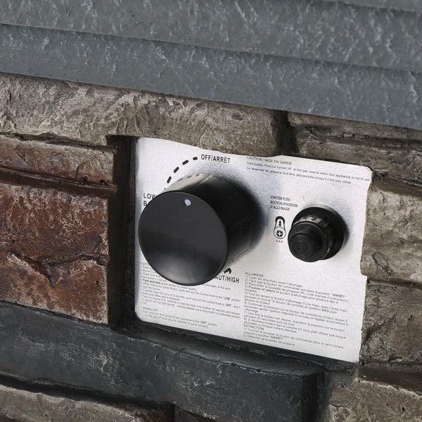 Gdf Studio Crawford Outdoor Square Liquid Propane Fire Pit With Lava Rocks