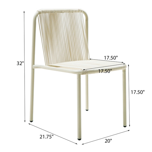 Gdf Studio Creeperia Outdoor Patio Stackable Dining Chairs