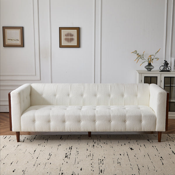 Gdf Studio Crotar Modern Upholstered Boucle 3-seater Sofa