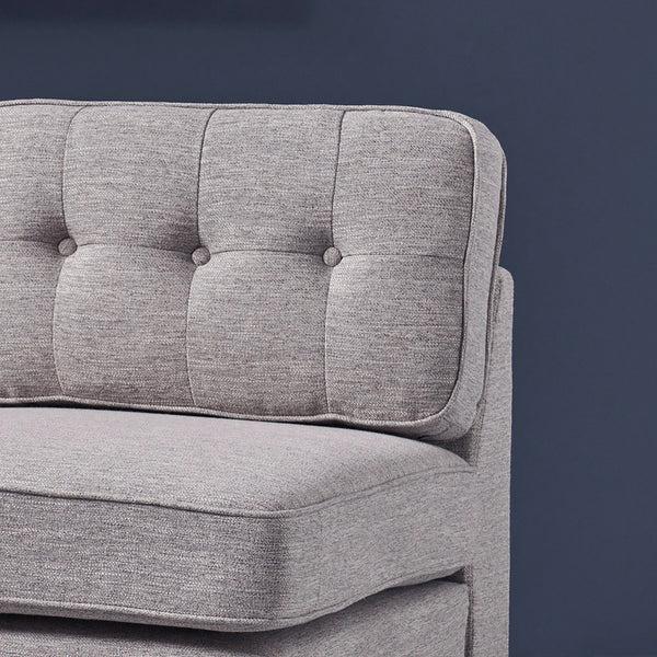 Gdf Studio Crowningshield Fabric Slipper Chair With Button Accents