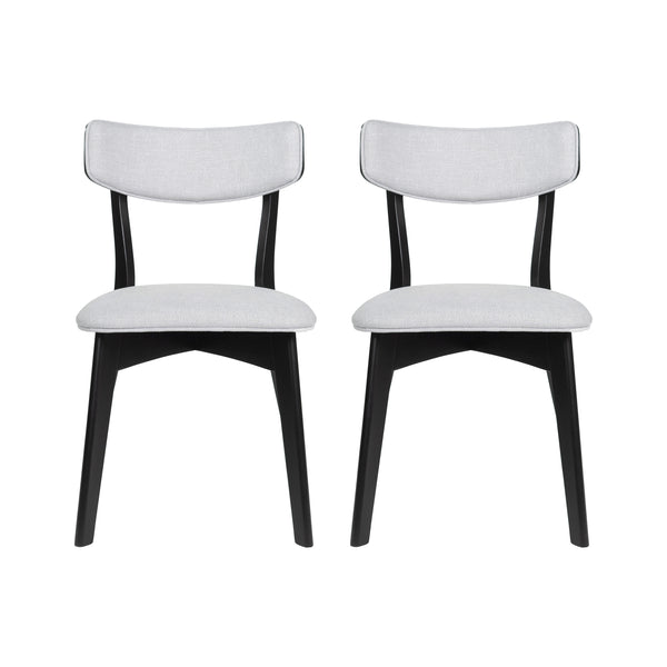 gdf studio Crystal Mid Century Modern Fabric Upholstered Dining Chairs Set of 2