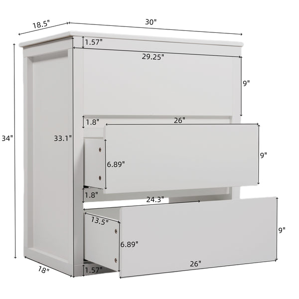 Gdf Studio Cyloriel 30" Bathroom Vanity With Ceramic Sink And 2 Full-Extension Drawers Freestanding Bathroom Vanity