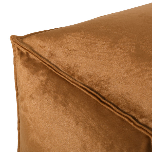Gdf Studio Cytheria Modern Glam Velvet Square Bean Bag Ottoman