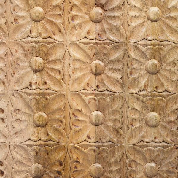 Gdf Studio Dahlia Boho Handcrafted Acacia Wood Nightstand Set Of 2 Natural