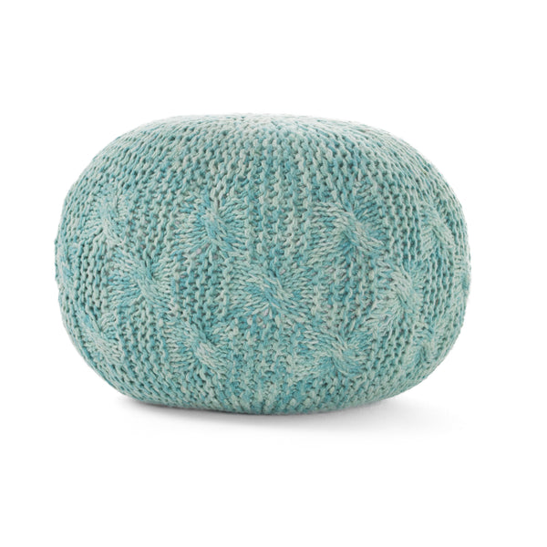 gdf studio Dahlia Handcrafted Modern Fabric Weave Pouf