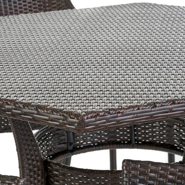 Gdf Studio Daisy Outdoor 53 Inch Wicker Hexagon Dining Table
