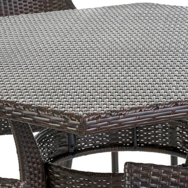 Gdf Studio Daisy Outdoor 53 Inch Wicker Hexagon Dining Table