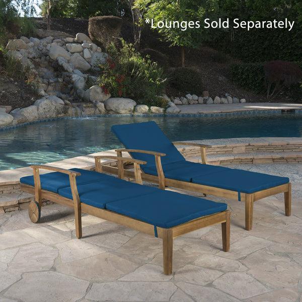 Gdf Studio Daisy Outdoor Water Resistant Chaise Lounge Cushion (Set Of 2)