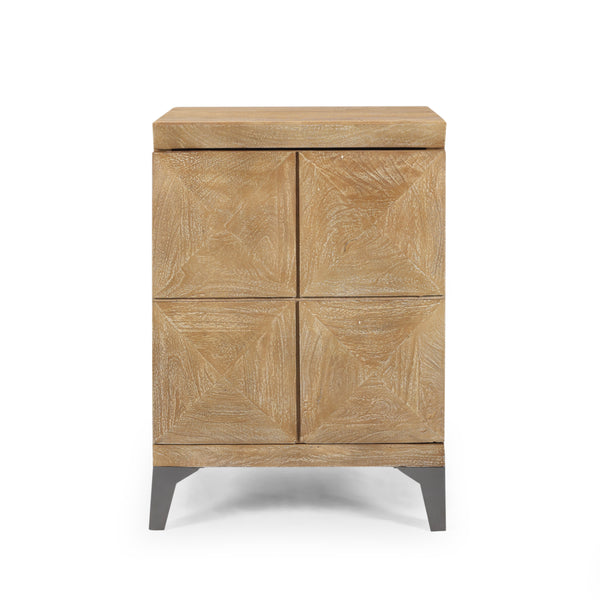 gdf studio Daksh Handcrafted Boho Mango Wood Cabinet
