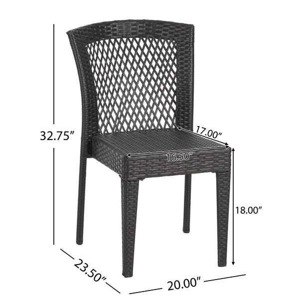Gdf Studio Dana Point Outdoor Patio Furniture Brown Wicker Chairs (Set Of 2)