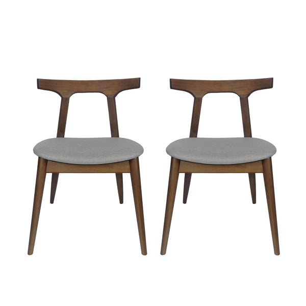Gdf Studio Danmore Mid Century Modern Fabric Upholstered Dining Chairs Set Of 2