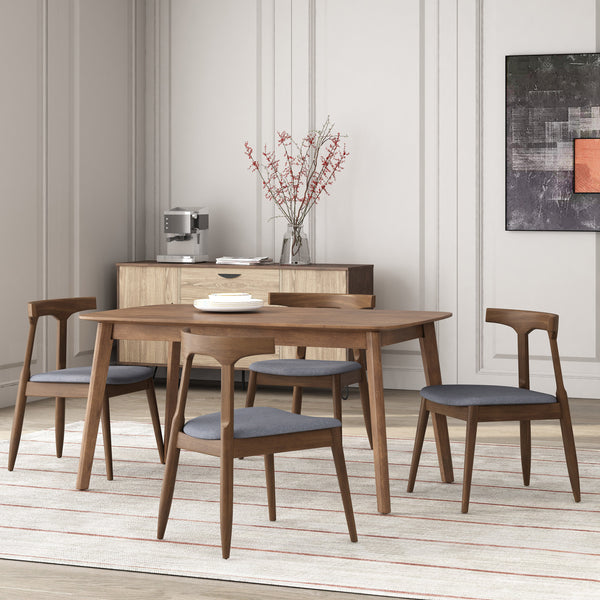 Gdf Studio Danmore Mid Century Modern Fabric Upholstered Dining Chairs Set Of 4