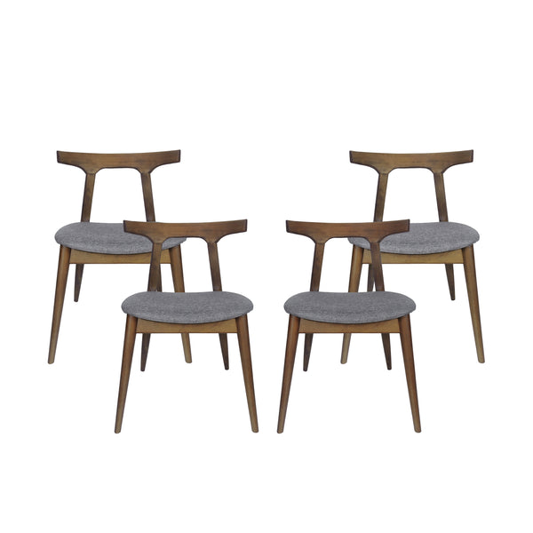 gdf studio Danmore Mid Century Modern Fabric Upholstered Dining Chairs Set of 4