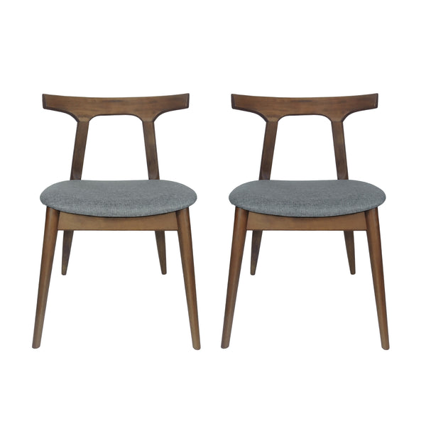 gdf studio Danmore Mid Century Modern Fabric Upholstered Dining Chairs Set of 2