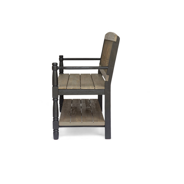 Gdf Studio Daphne Outdoor Acacia Wood Bench With Shelf