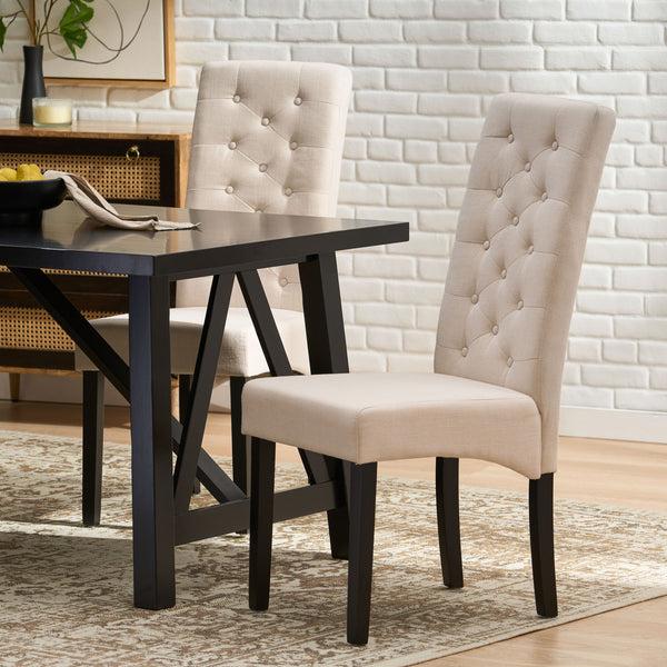 Gdf Studio Darby Natural Linen Dining Chair (Set Of 2)