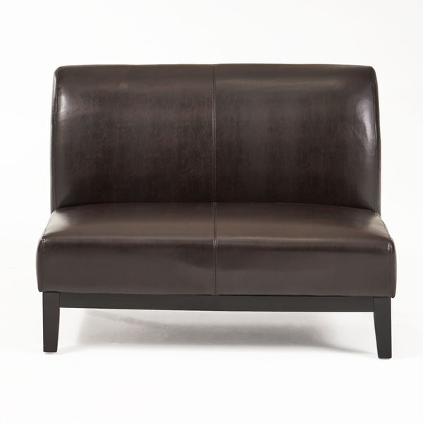Gdf Studio Darcy Contemporary Upholstered Loveseat Brown And Espresso
