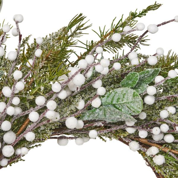 Gdf Studio Darien 28" Artificial Wreath With White Berries