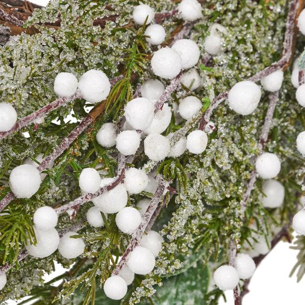 Gdf Studio Darien 28" Artificial Wreath With White Berries