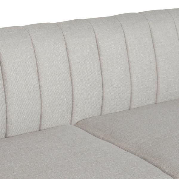 Gdf Studio Darlin Contemporary Channel Stitched Fabric 3 Seater Sofa