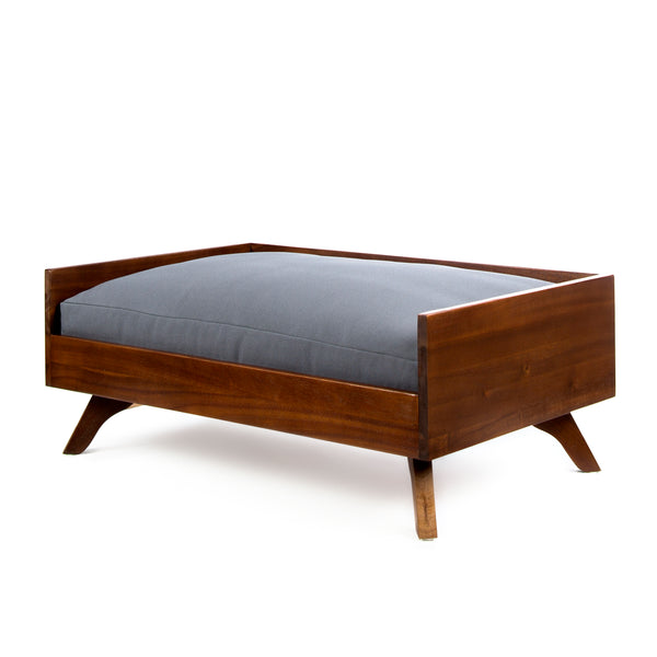 gdf studio Darren Mid-Century Wood Frame Cushioned Dog Bed