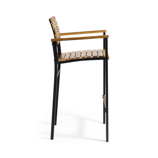 Gdf Studio Darryn Modern Industrial Acacia Wood Barstool (Set Of 4)