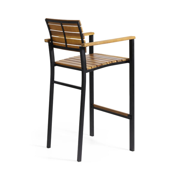 Gdf Studio Darryn Modern Industrial Acacia Wood Barstool (Set Of 2)